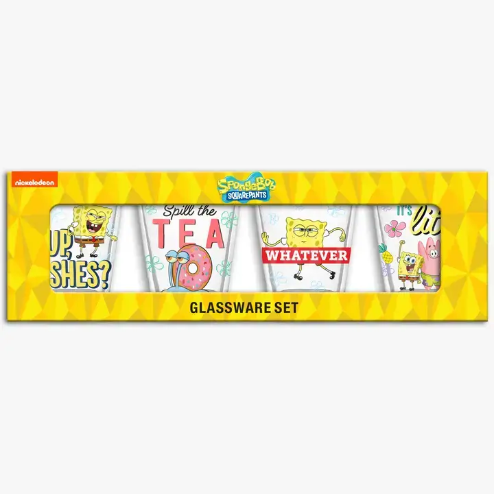 Glass - Shot Spongebob - 4pc - hotRAGS.com