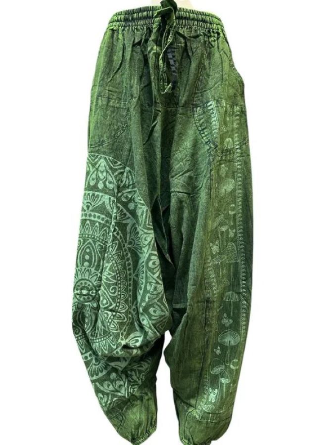Pant - Cotton Mushroom Harem - Green