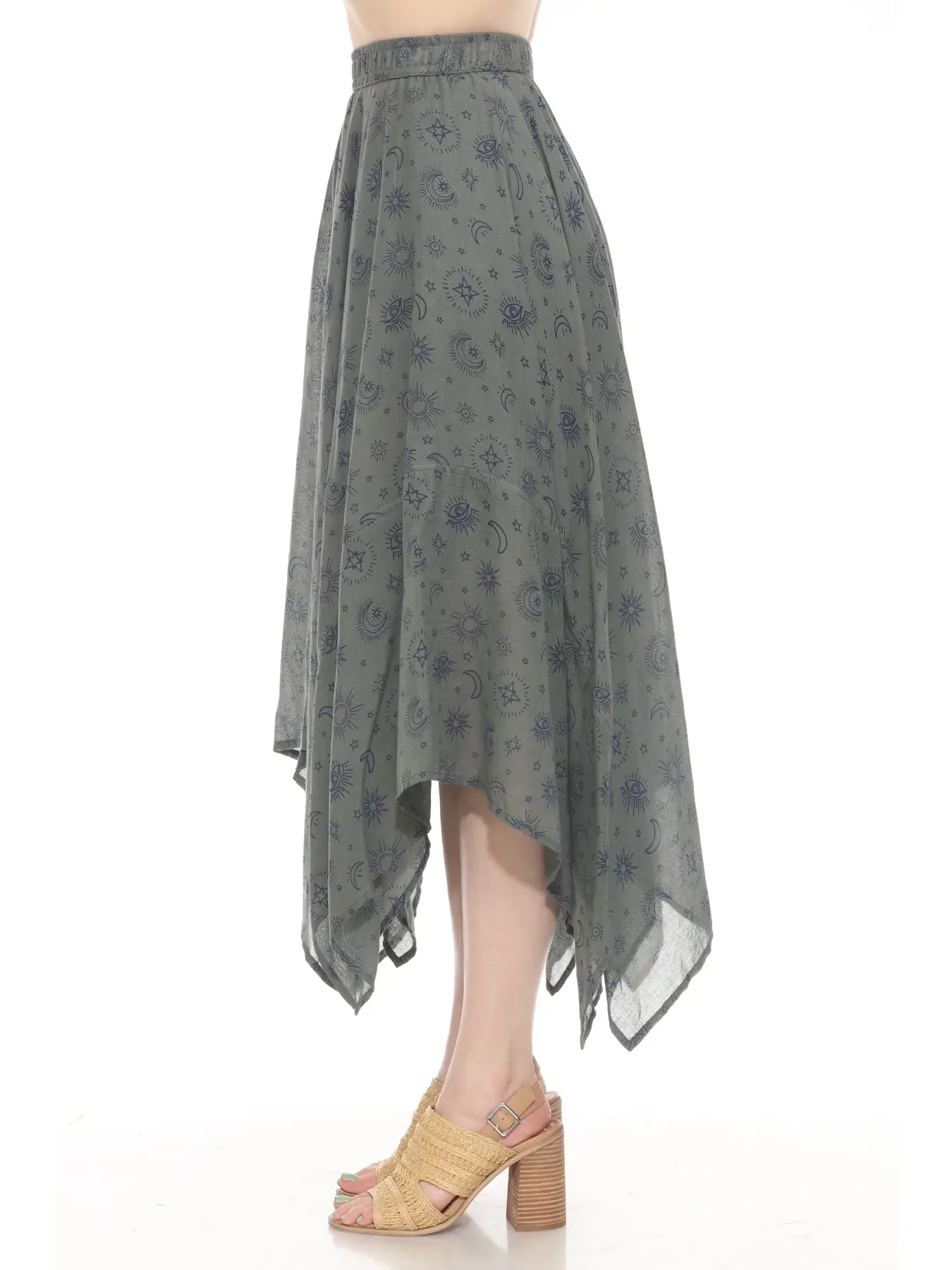 Skirt Maxi - Gauze Handkerchief - Grey