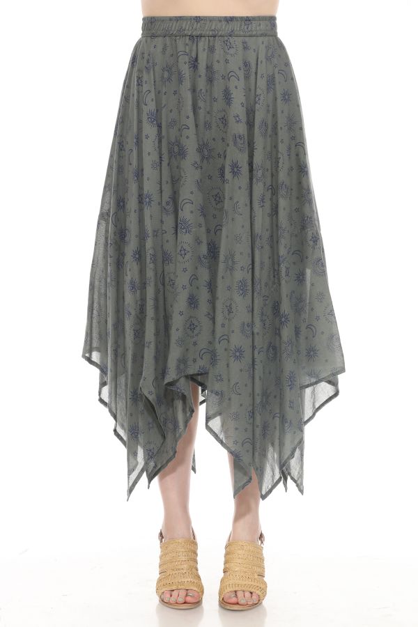 Skirt Maxi - Gauze Handkerchief - Grey