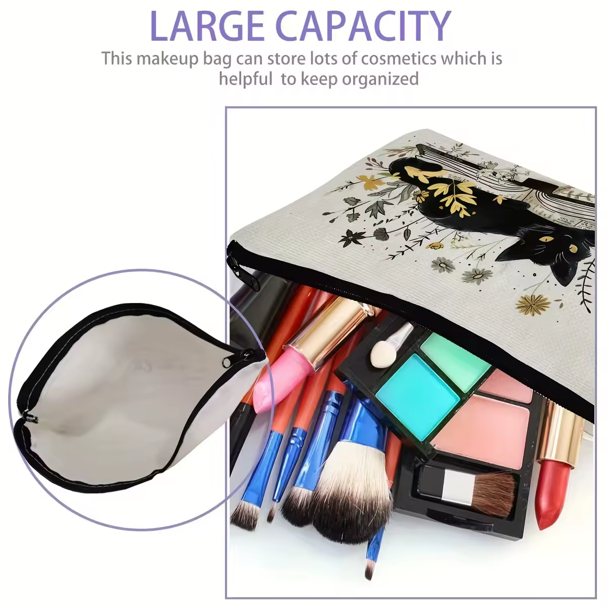 Coin Cosmetic Bag - Cat Book