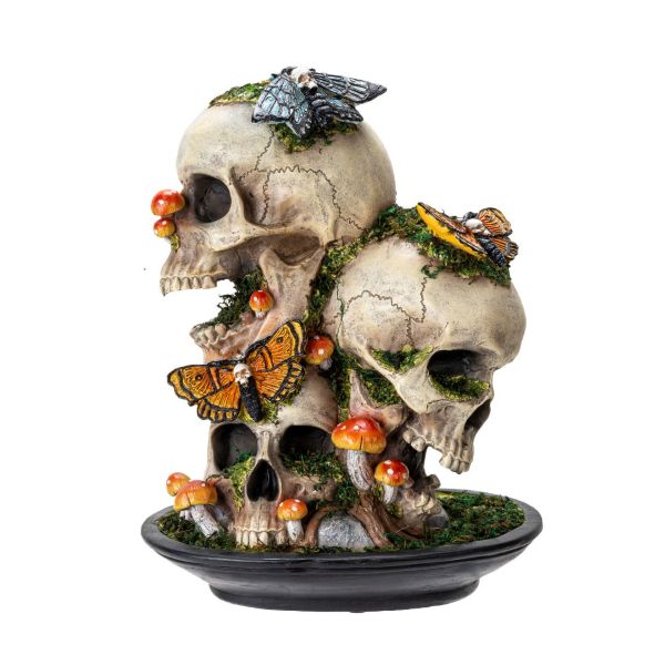 Statue - Skull With Death Moths - hotRAGS.com