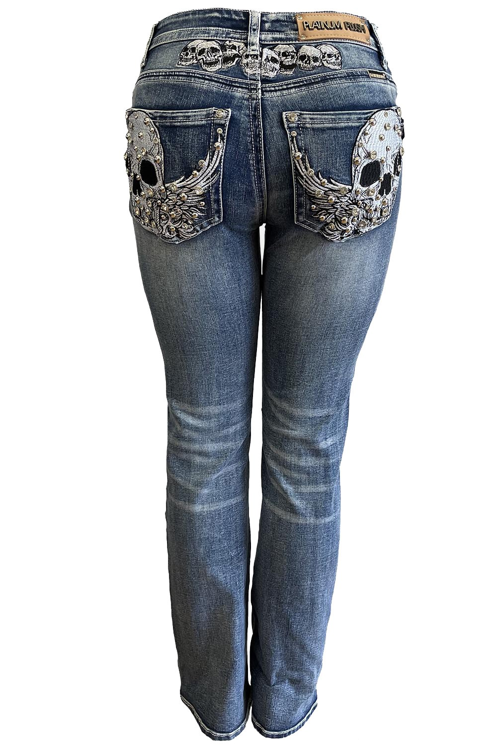 Denim - Skull Rhinestones - hotRAGS.com