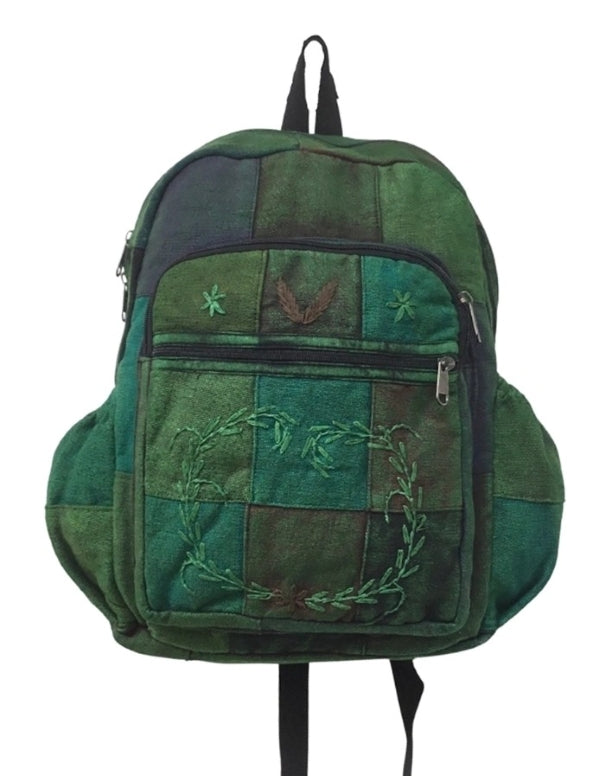 Backpack - Patchwork Cotton Green - hotRAGS.com