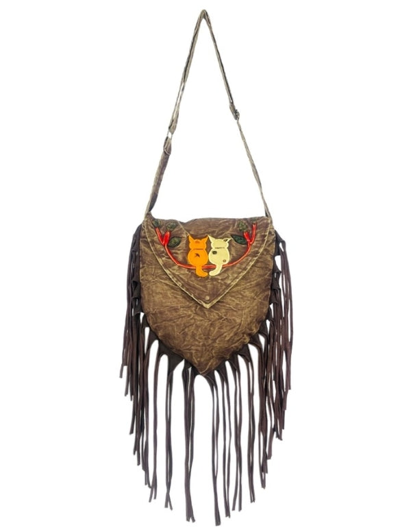 Bag - Crossbody Cat Fring Brown - hotRAGS.com