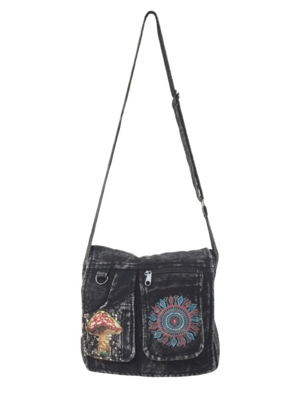 Bag - Messenger Mushroom Mandala - hotRAGS.com