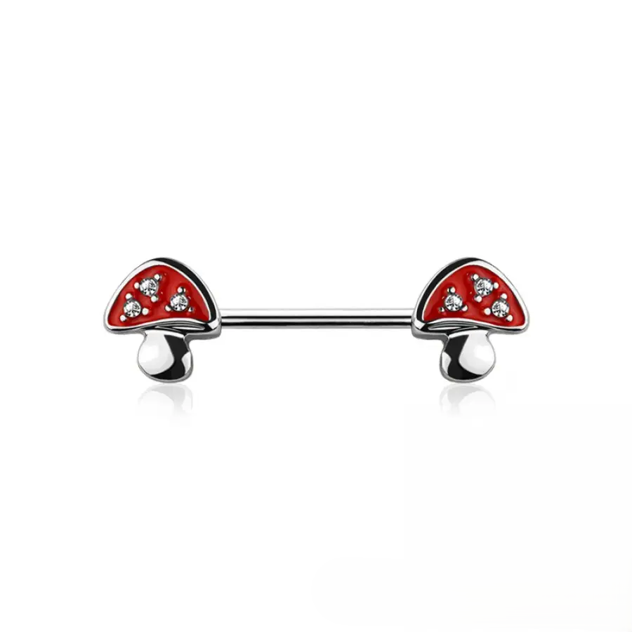 Nipple - 14g Mushroom - Silver