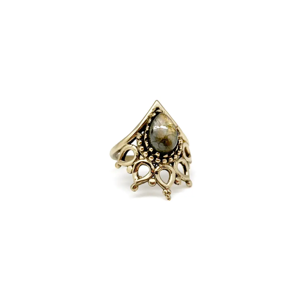 Ring - Gold Ornate Labradorite - hotRAGS.com
