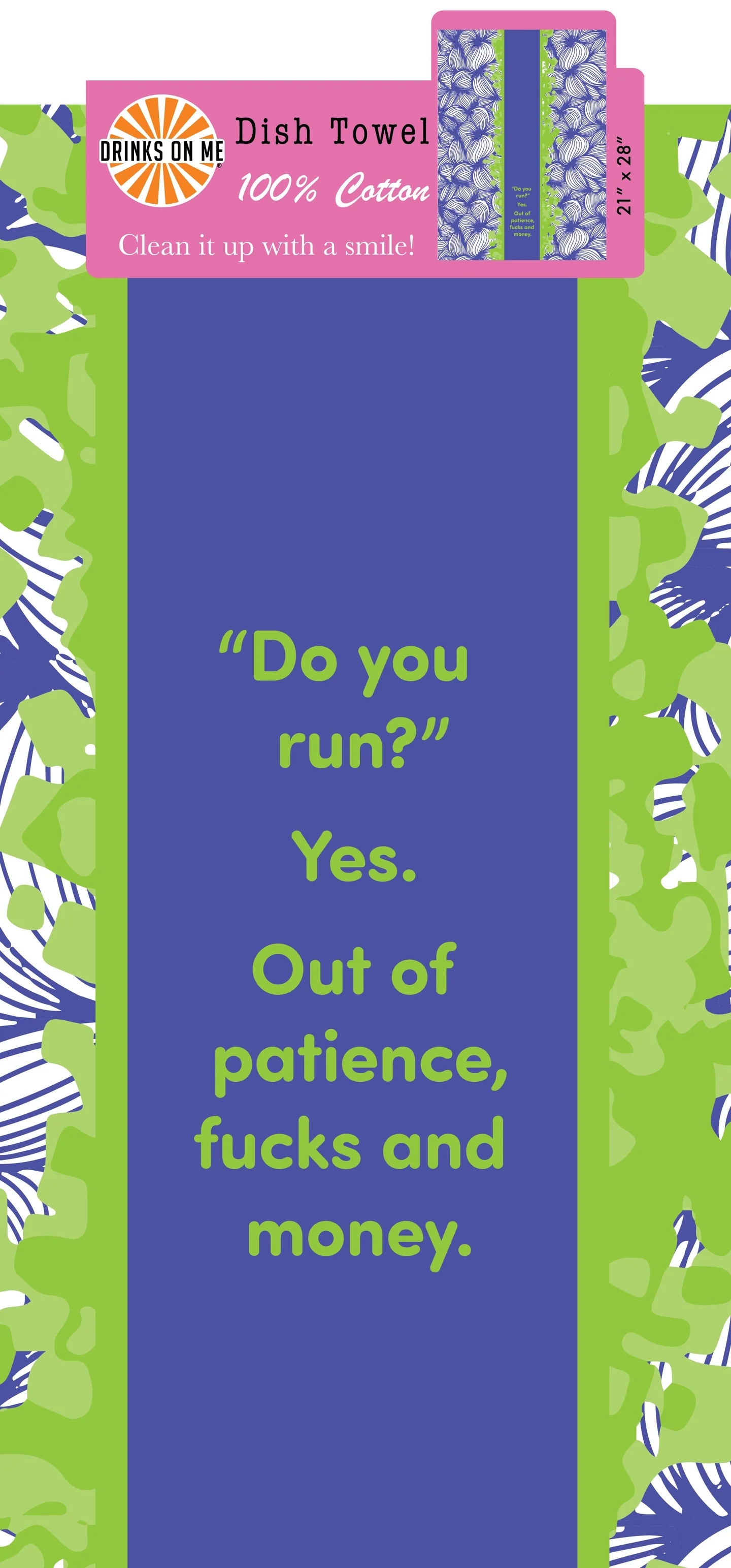 Kitchen Towel - Do You Run - hotRAGS.com