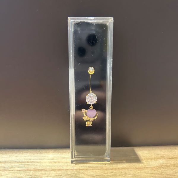 Belly Ring - Celestial Lavender - Gold