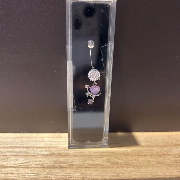 Belly Ring - Celestial Lavender - Silver