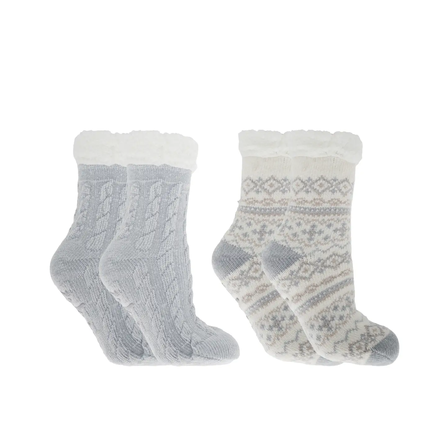 Socks Scented - Plush 2 Pack Grey