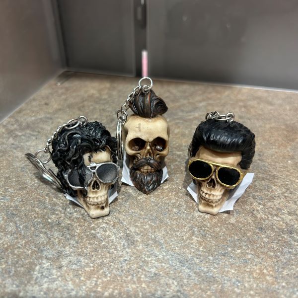Keychain - Skull Elvis Assorted - hotRAGS.com