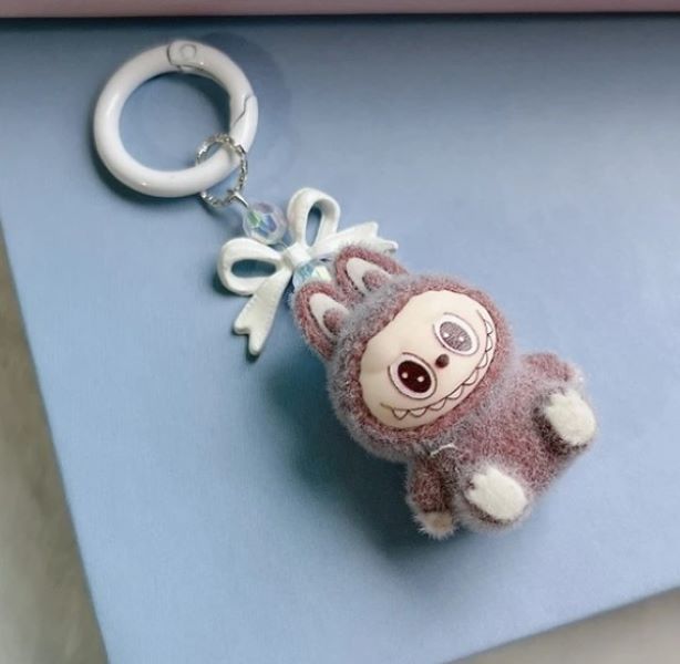 Keychain - Monster With Bow - Brown