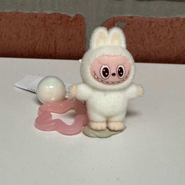 Keychain - Monster With Bow - White