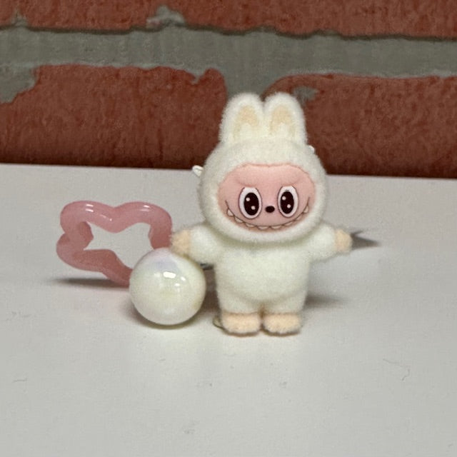 Keychain - Monster With Bow - White