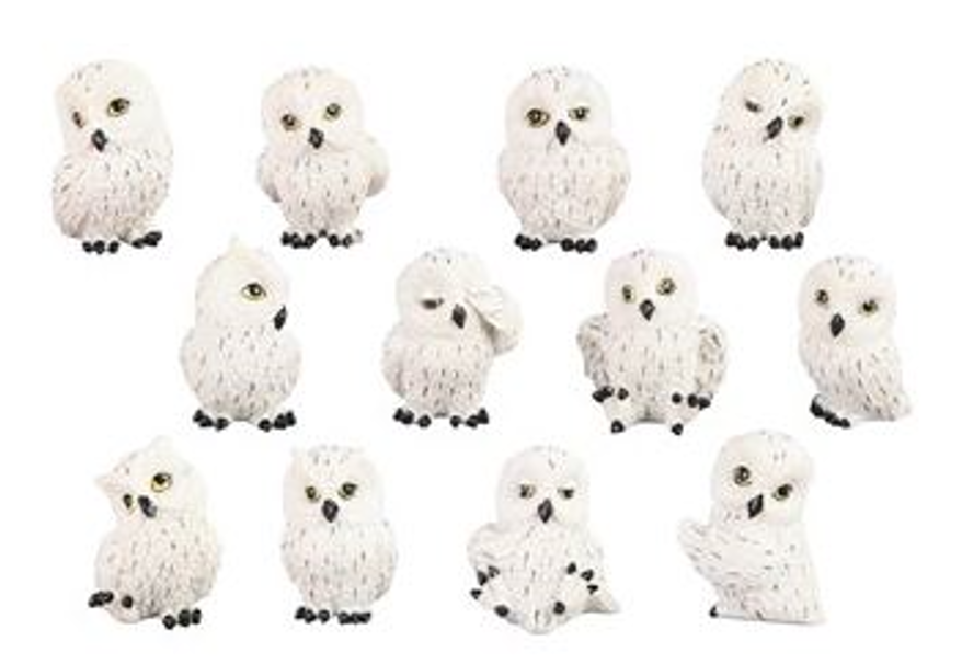 Figure - Mini Snowy Owls - 2in - hotRAGS.com