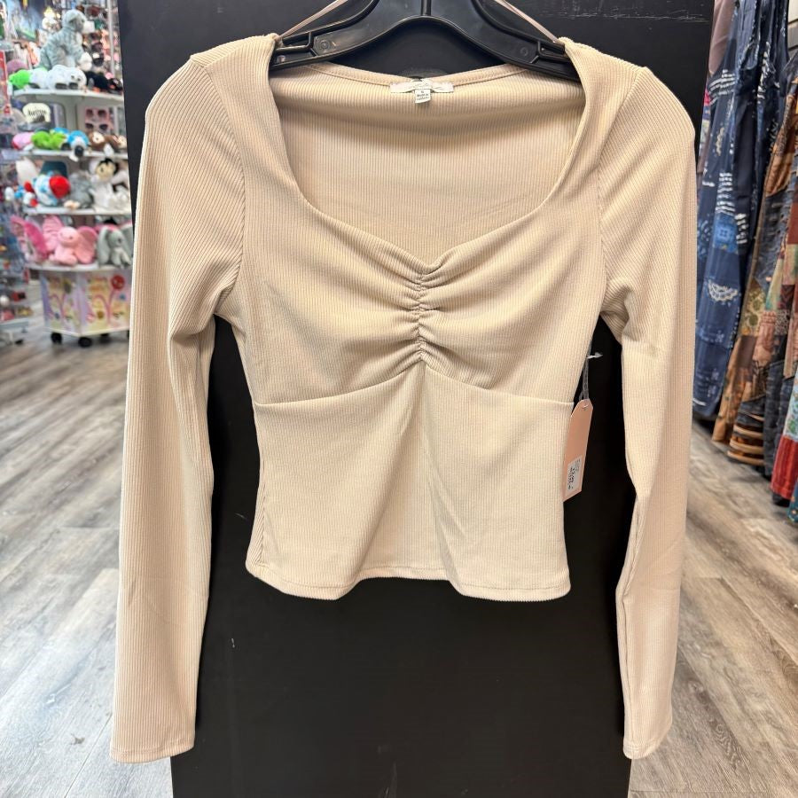 Jr Long Sleeve - Ruched - Khaki