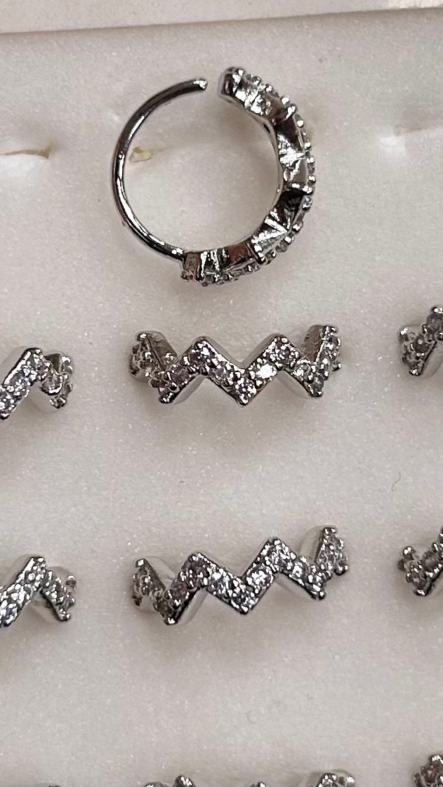 Nose - Hoop Zig Zag - Silver
