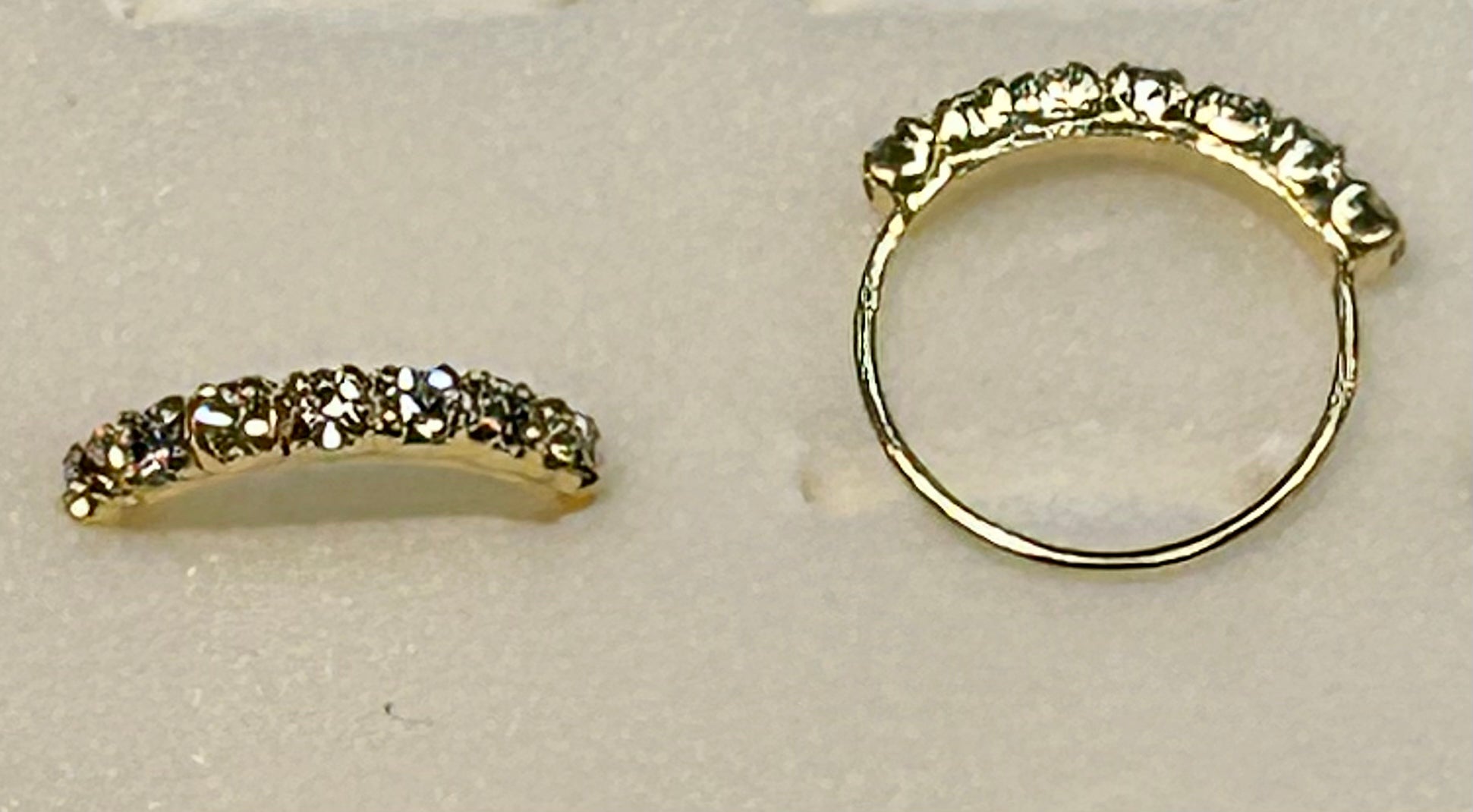 Nose Hoop - Czech Crystal - Gold - hotRAGS.com