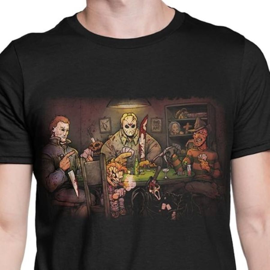 T SHIRT - Horror Slasher Poker