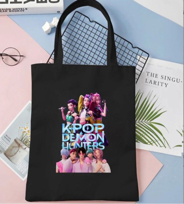 Tote Bag - Kpop Demon Hunters - Black - hotRAGS.com