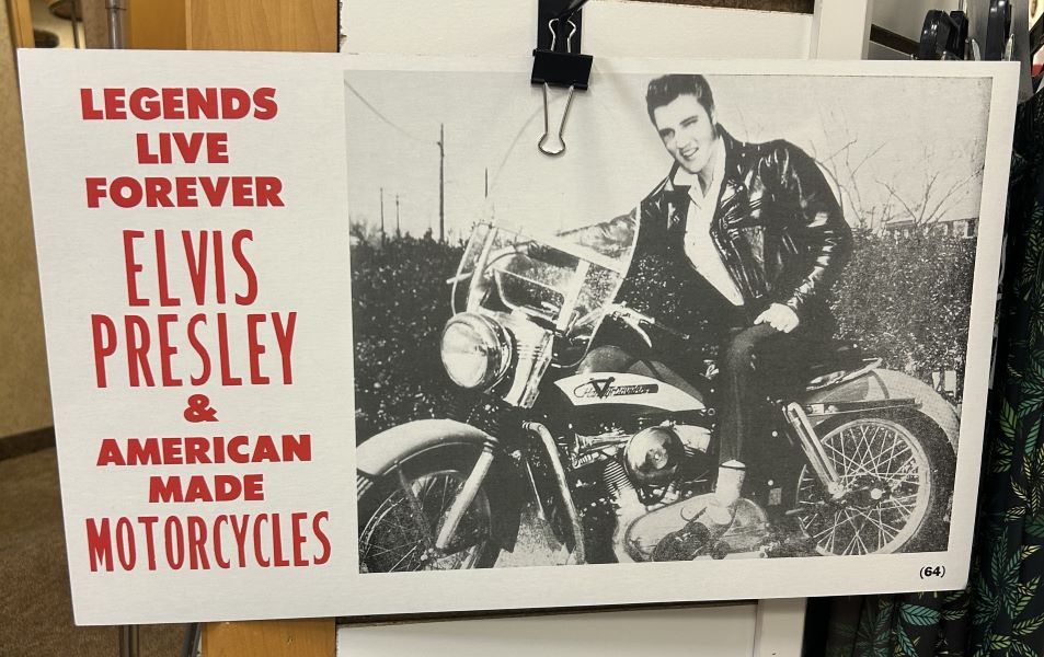 Concert Poster - Elvis Motorcycle
