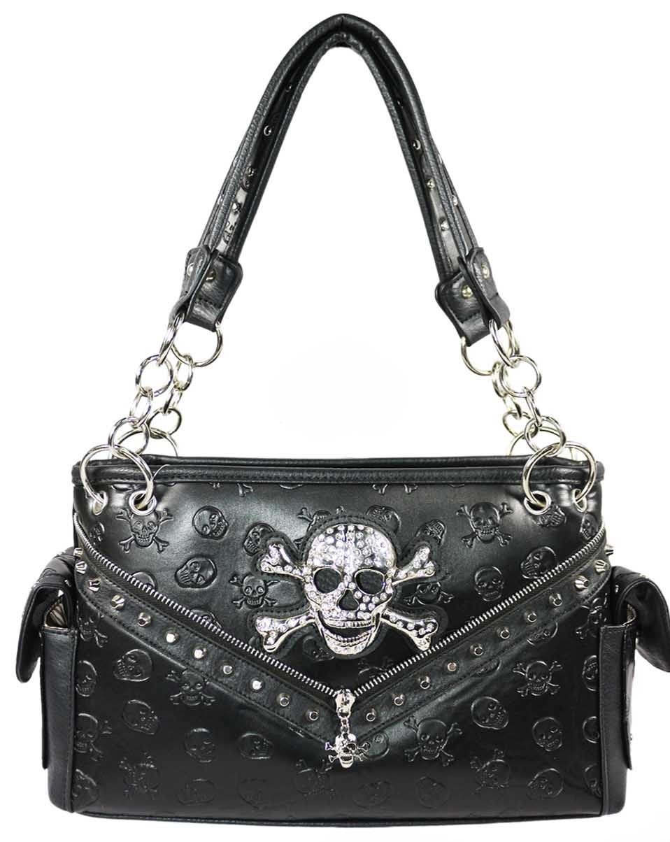 Bag - Skull Zipper Carry Conceal