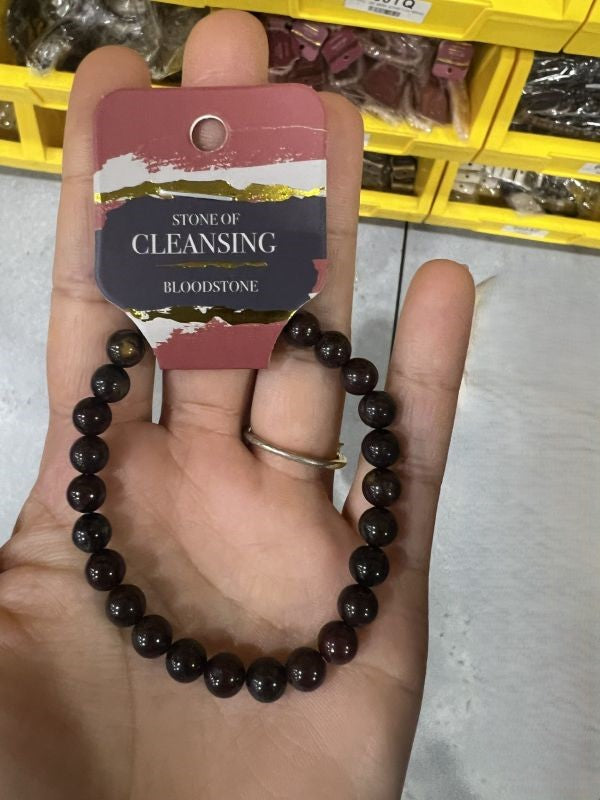 Bracelet - Gem Blood Stone 6mm - hotRAGS.com