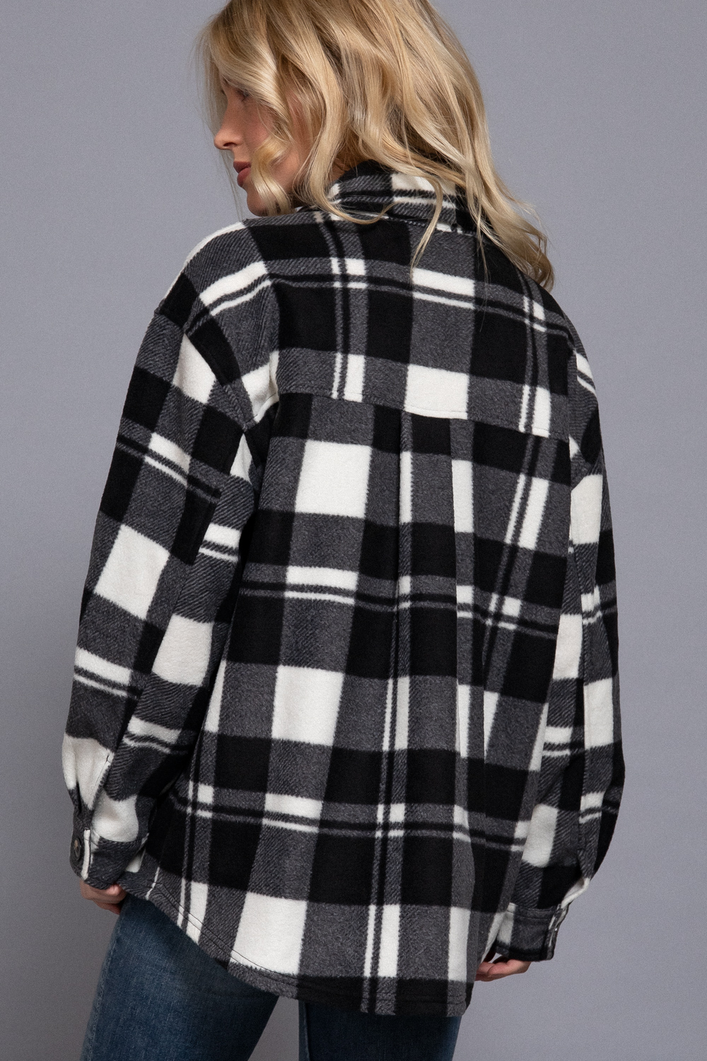 Flannel - Fleece - Black White