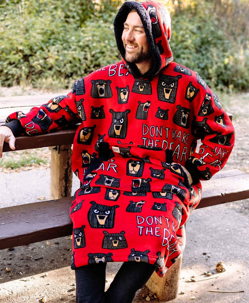 Hoodie Blanket - Don't Wake Bear - hotRAGS.com