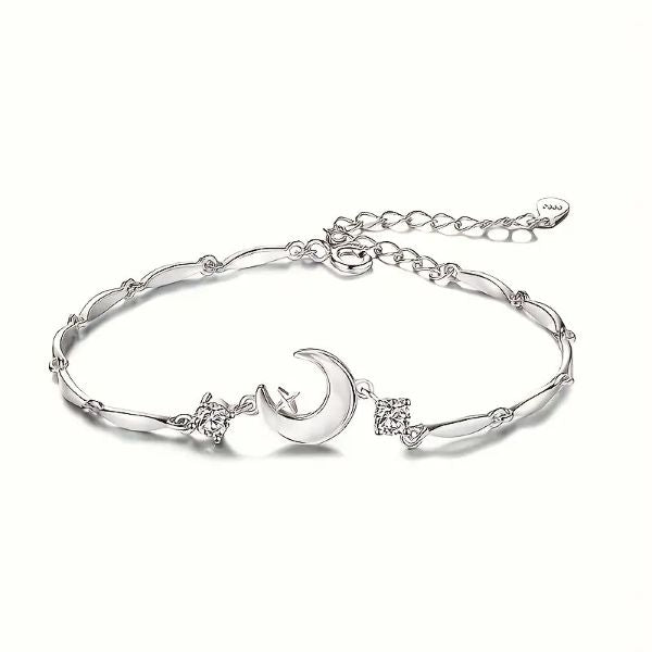 Bracelet - Moon Silver Adjustable