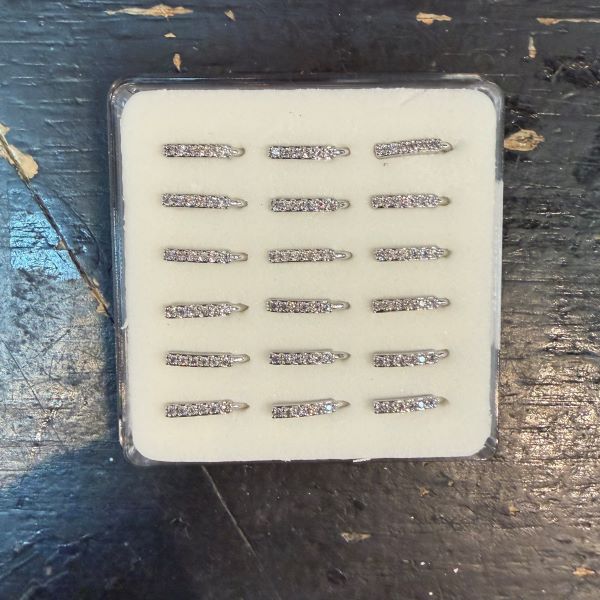 Fake Nose Clip - Silver Cubic Zirconia