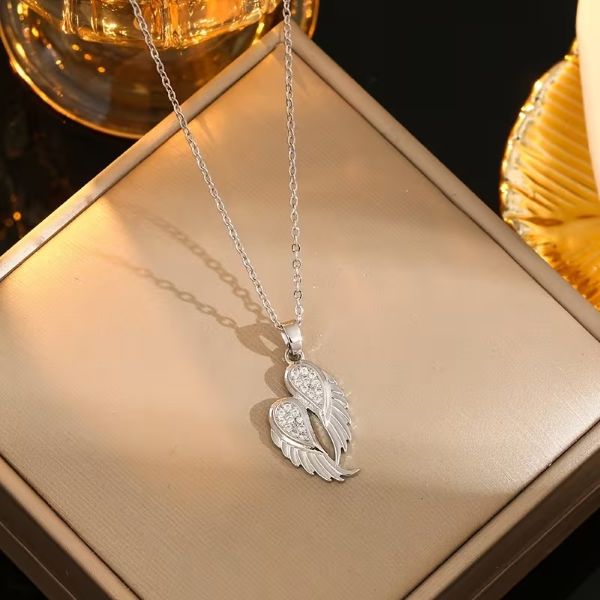 Necklace - Angel Wings - Silver