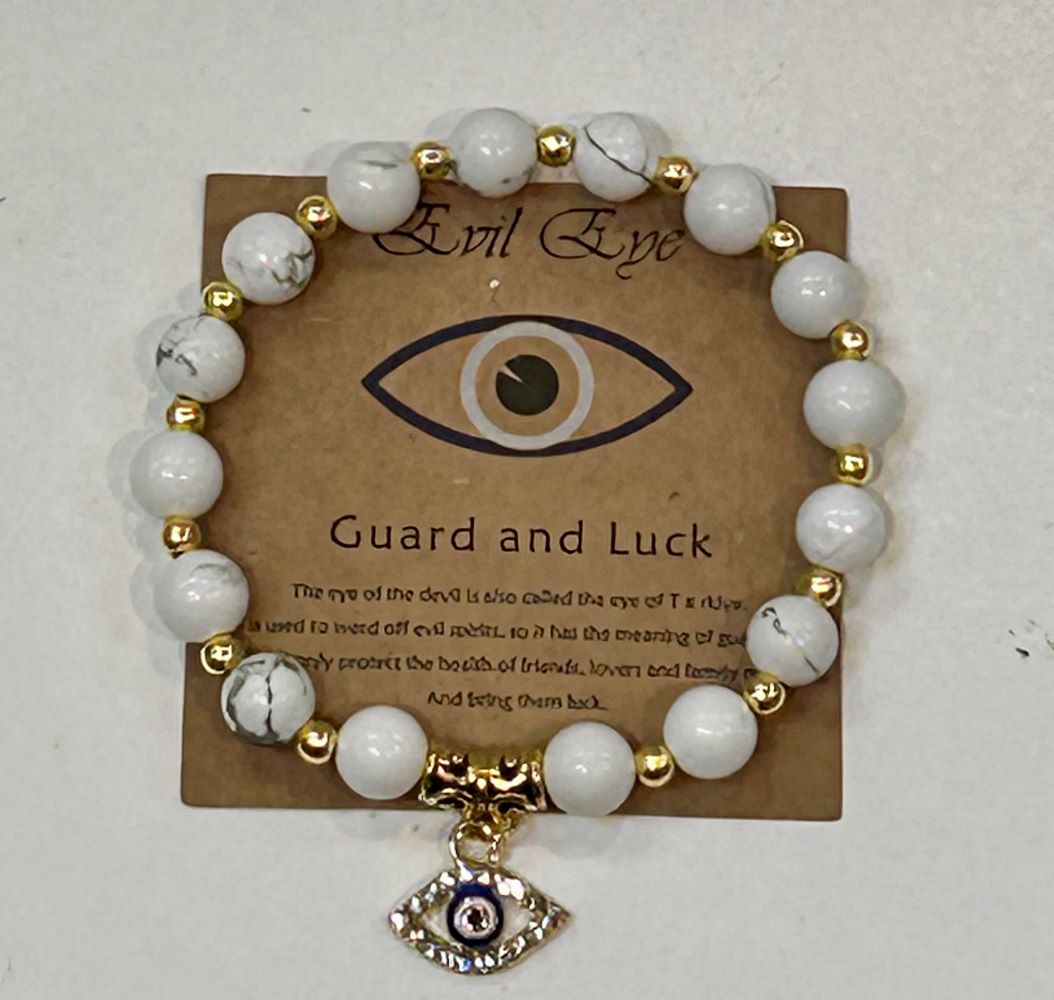 Bracelet - Evil Eye Guard Luck - White - hotRAGS.com