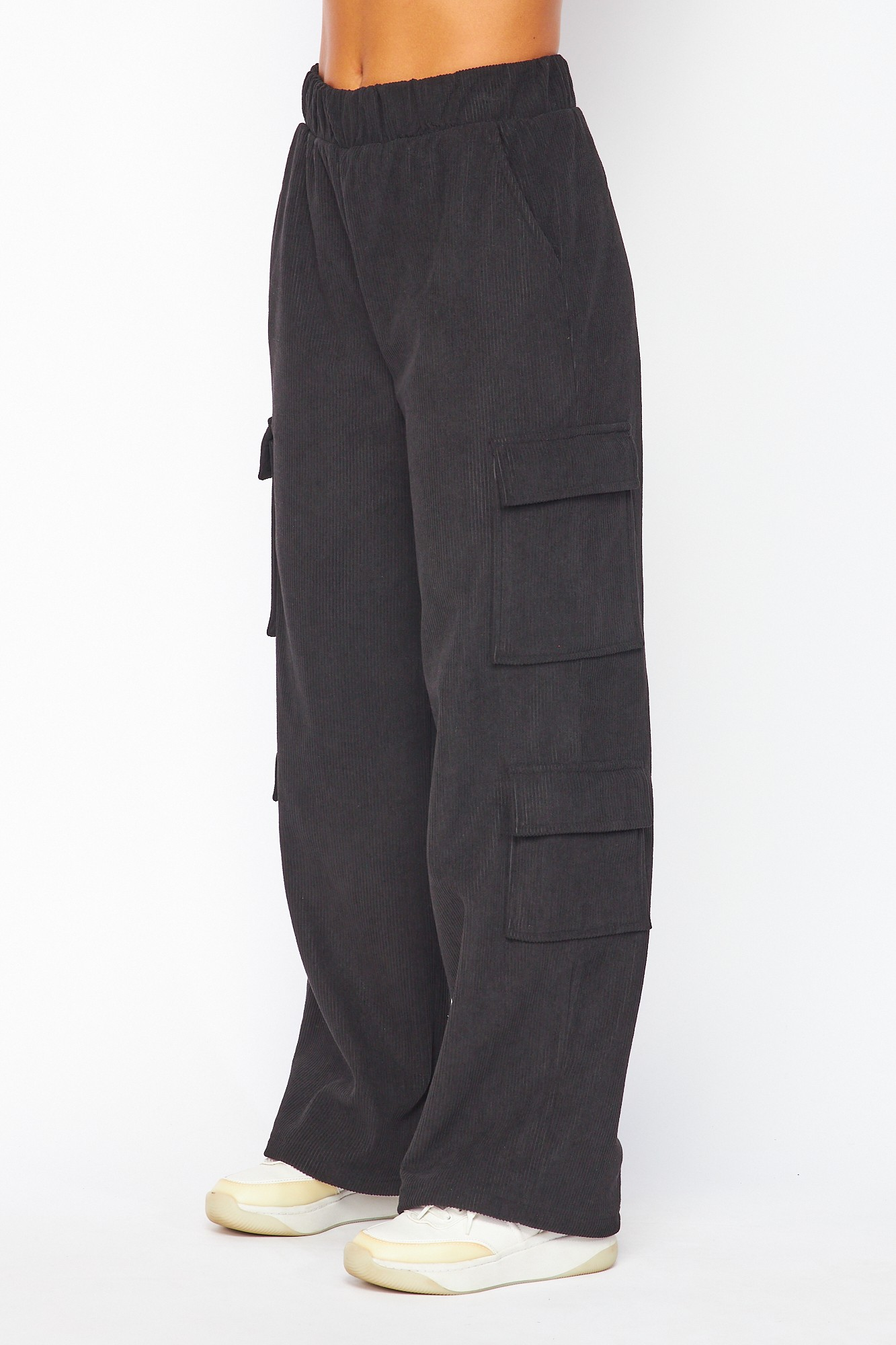Pants - Cargo Black Corduroy