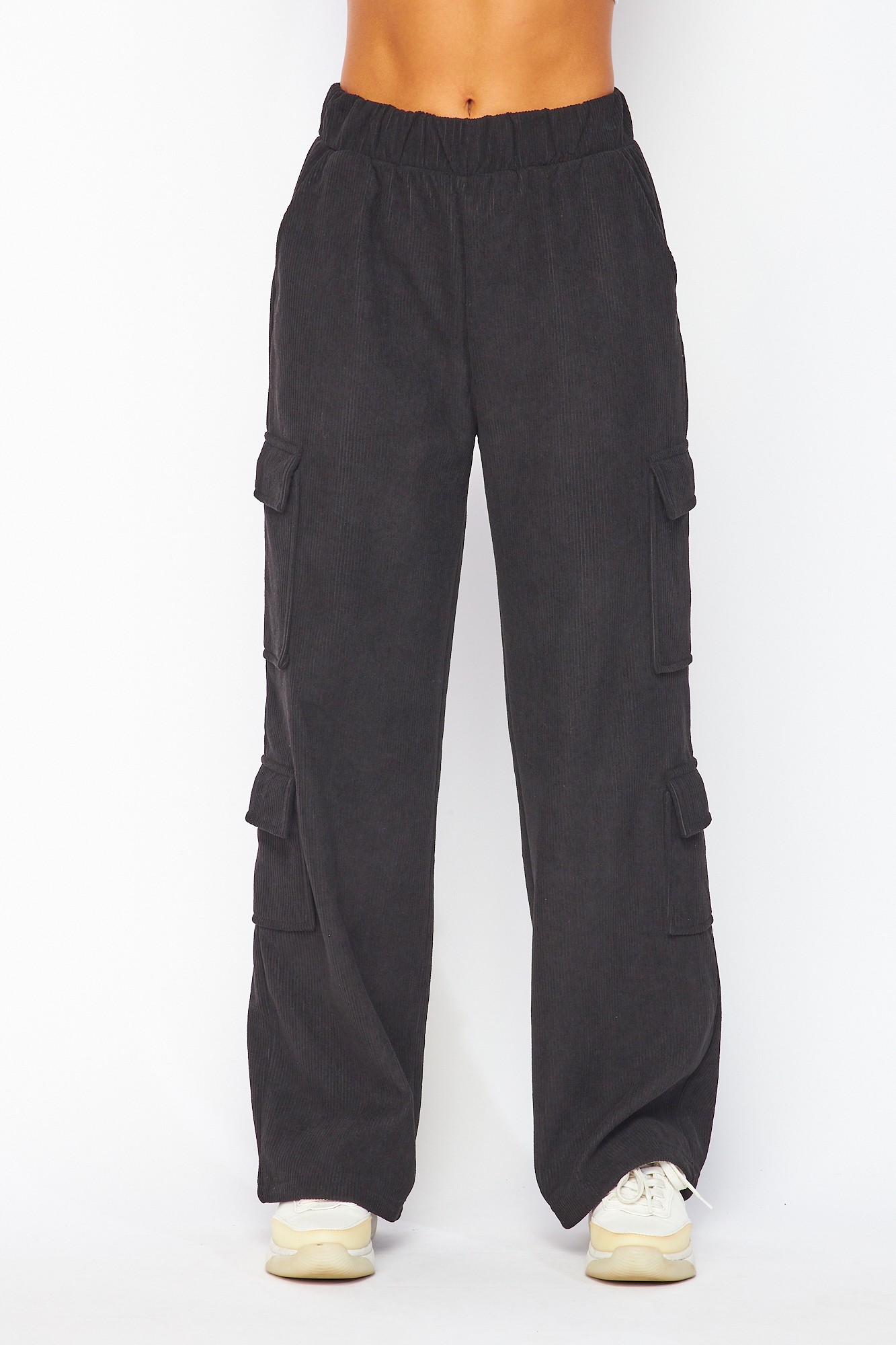 Pants - Cargo Black Corduroy