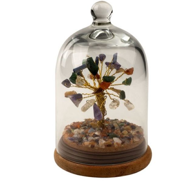 Gemstone Tree In Dome Glass - 7 Chakra