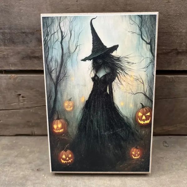 Wall Art - Witch Pumpkin - 4x6 - hotRAGS.com