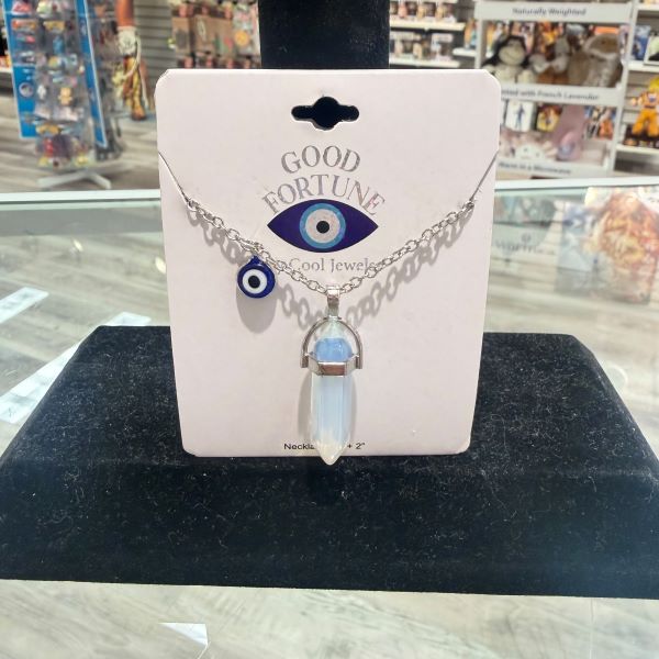 Necklace - Crystal Pendant Evil Eye - hotRAGS.com