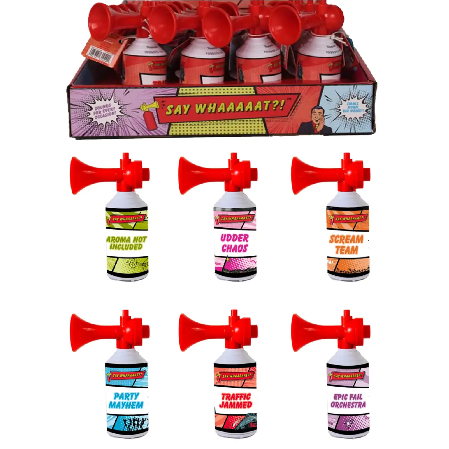 Toy - Mini Air Horn Say Whaaaat - Red - hotRAGS.com