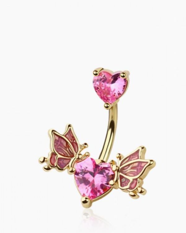 Belly Ring - Heart Mermaid - Gold
