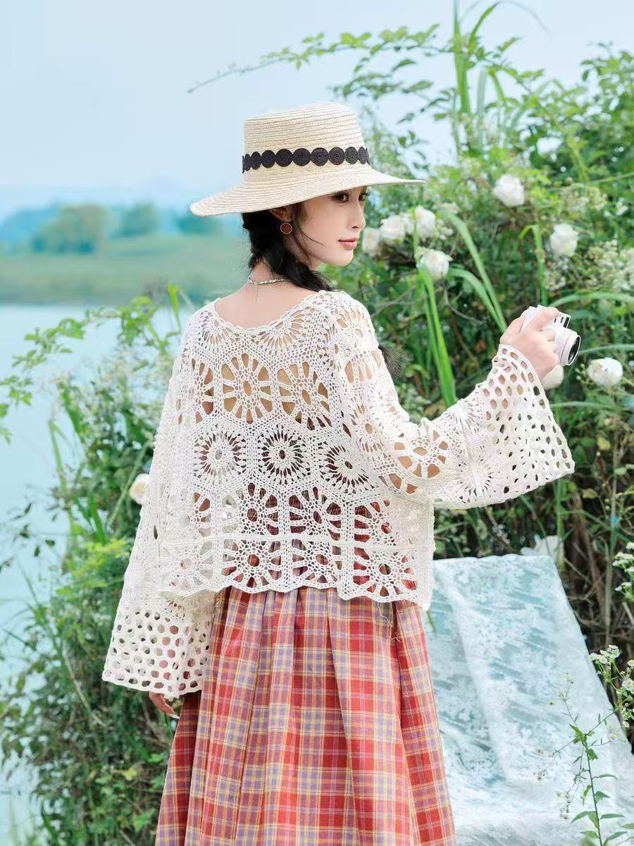Jr Cardigan - Crochet Boho - White - hotRAGS.com