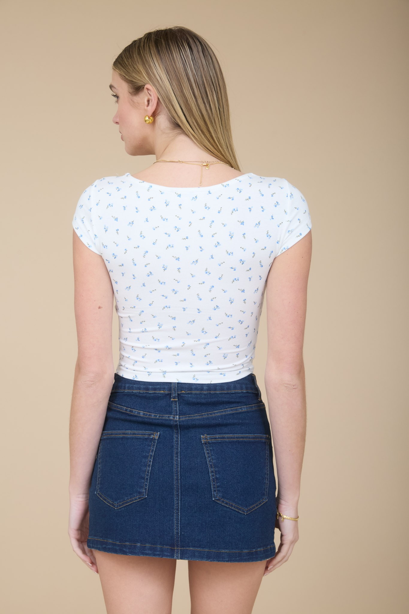 Jr Crop Top - Front Ribbon Tie Knit - White - hotRAGS.com