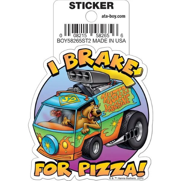 Sticker - Scooby I Brake Pizza - hotRAGS.com
