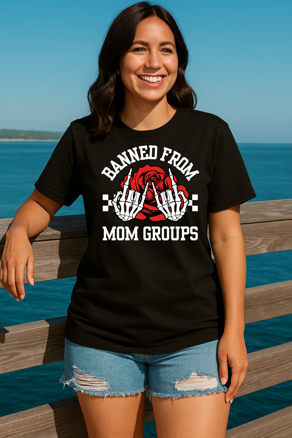 T SHIRT - Banned From Mom Groups - hotRAGS.com