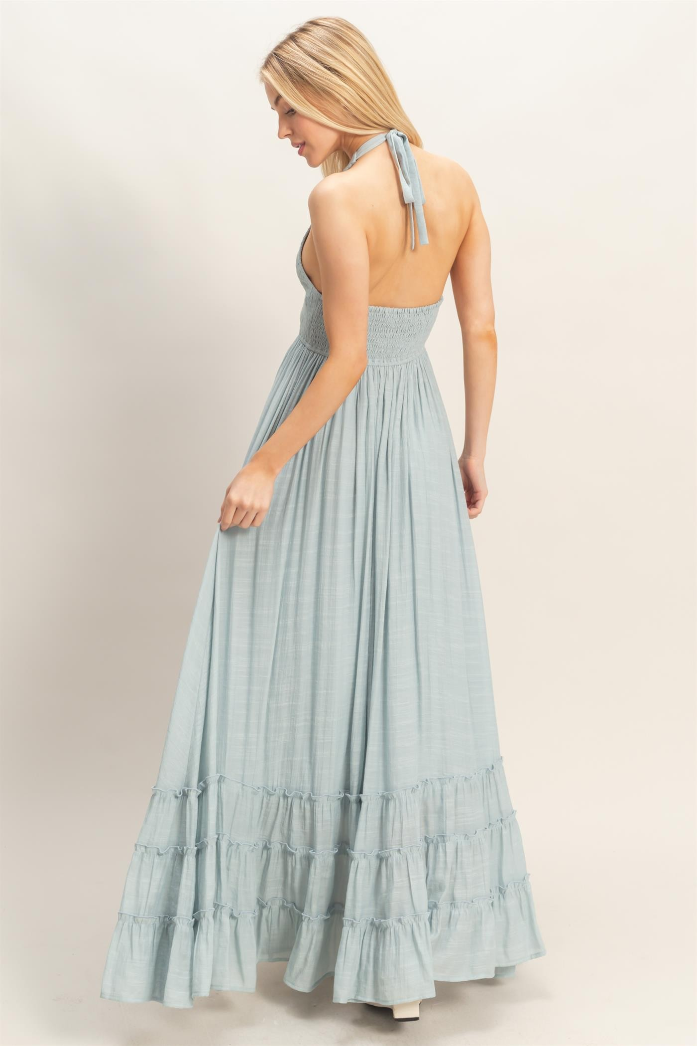 Dress - Maxi Halter Smocked - hotRAGS.com