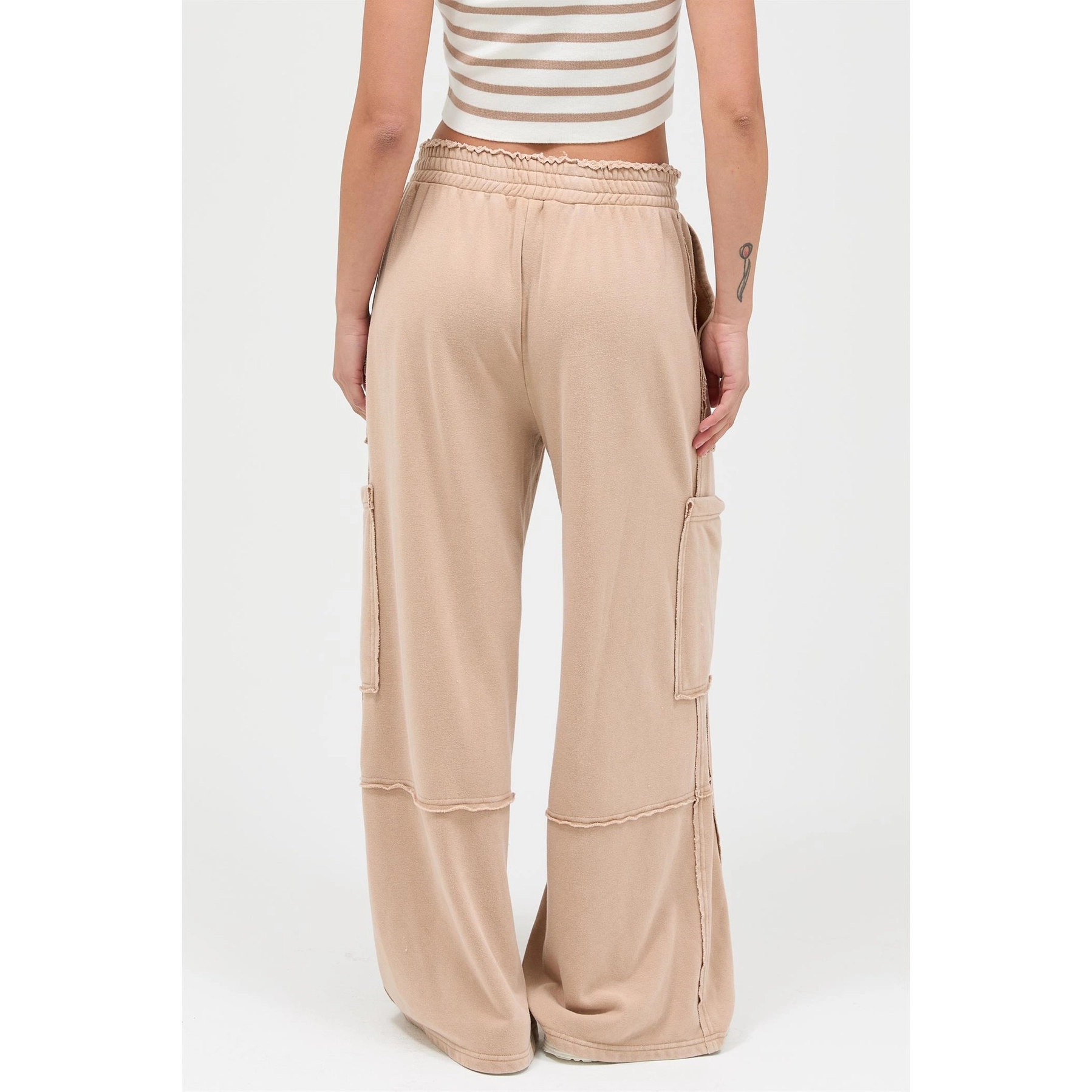 Pants - Cargo Wide Leg Mineral - Taupe - hotRAGS.com