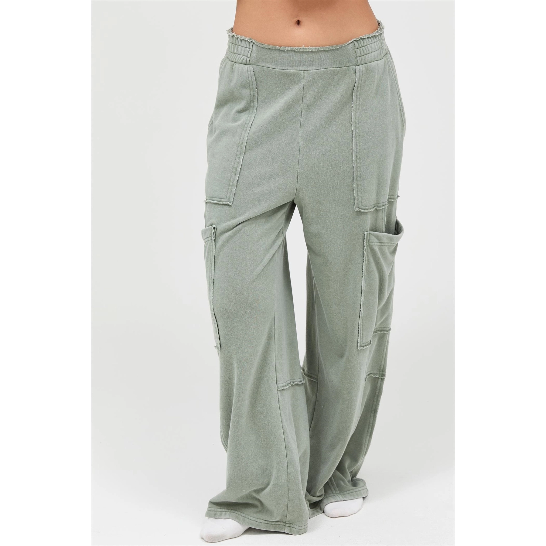 Pants - Cargo Wide Leg Mineral - Grey - hotRAGS.com