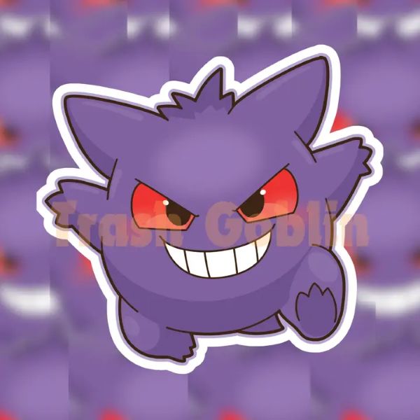 Sticker - Gengar Chibi - hotRAGS.com